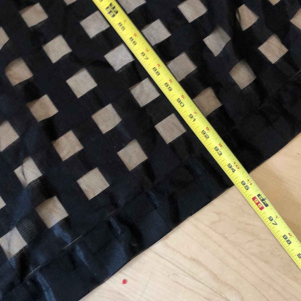 Black Windowpane Pattern Curtains Set Of 2 Panels - image 2